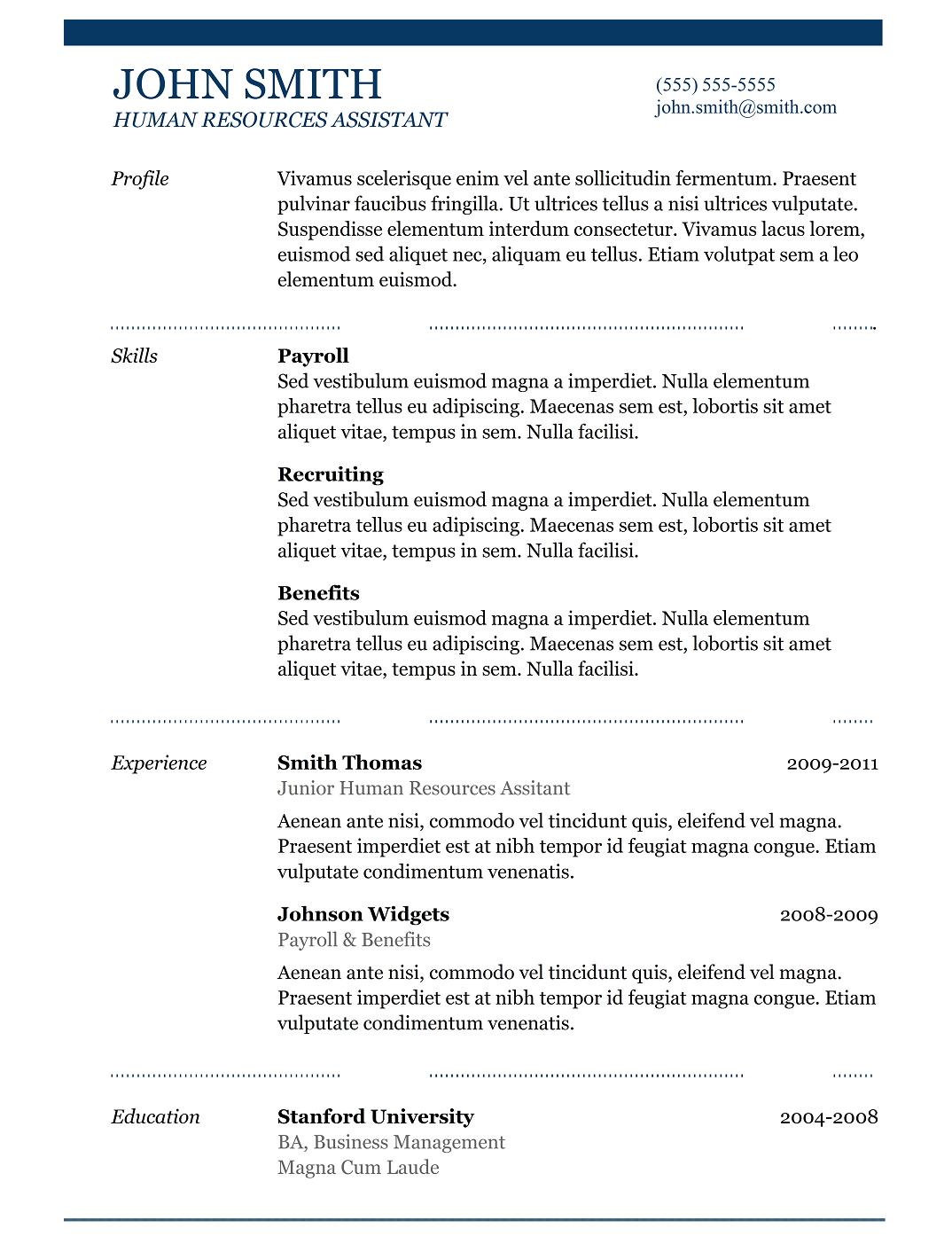 Free sample resume of production manager
